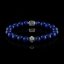 Lena | dámský náramek Lapis Lazuli (8mm) + Stříbro - VYBERTE VELIKOST (obvod zápěstí): S (14,5 - 15,5 cm)